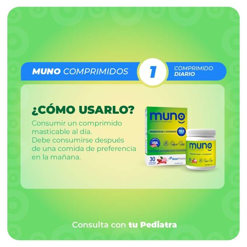 Muno Masticable (30 comprimidos)